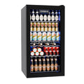 IUDommy 17.8'' W 150 Cans 2.4 Cubic Feet Freestanding/Built-In Wine & Beverage Refrigerator With Glass Door, Black